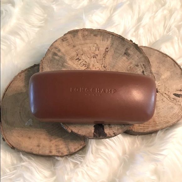 New CASE ONLY Longchamp brown sunglass case  - Picture 1 of 6